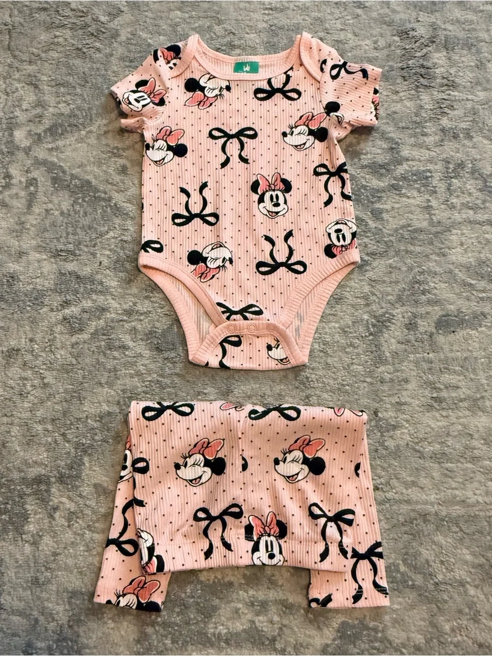 Disney Baby Minnie Mouse Outfit Bundle 3M 3-6M 4 Piece Set